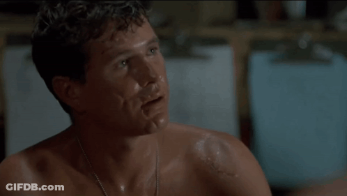 A Shirtless Man With The Words I Ain 'T Even Cheatin ' Yet Above Him GIF