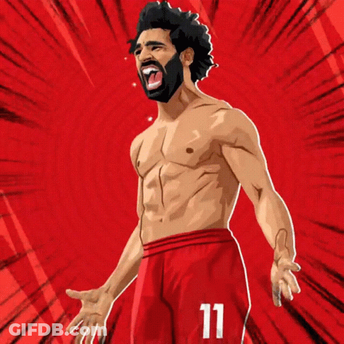 A Shirtless Soccer Player With The Number 11 On His Shorts Is Screaming GIF