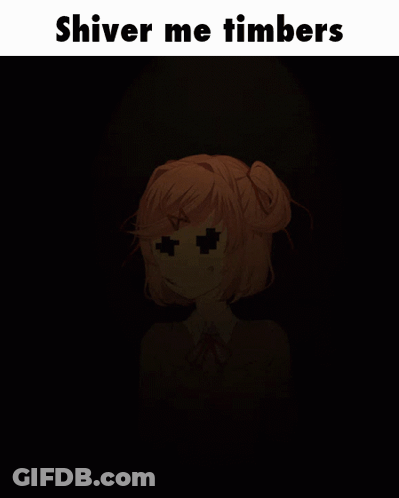 A Shiver Me Timbers Meme With A Picture Of A Girl GIF