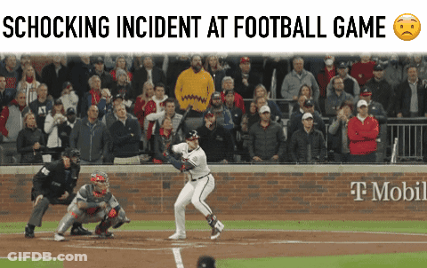 A Shocking Incident At A Football Game With A T Mobile Ad GIF