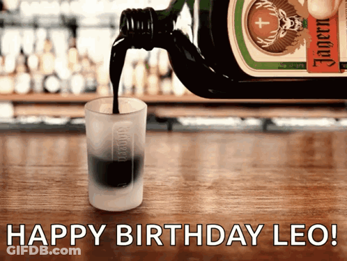 A Shot Glass Is Filled With Jagermeister Liquor GIF