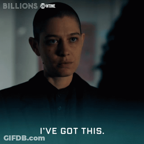 A Showtime Ad For Billions Shows A Woman Talking To Another Woman GIF