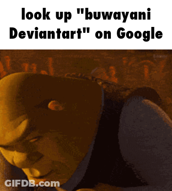 A Shrek Meme That Says " Look Up " Buwayani Deviantart " On Google GIF