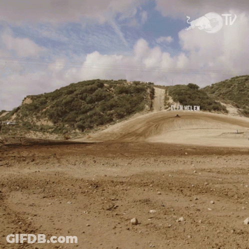 A Sign On A Hill That Says San Helen On It GIF