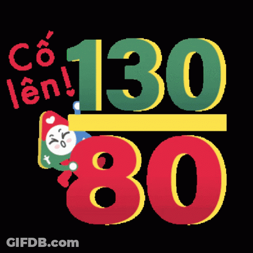 A Sign That Says 130 80 With A Clown On It GIF