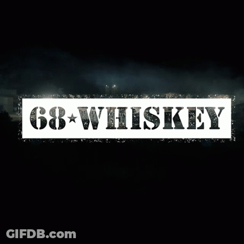68 Whiskey Sign In Dark Room GIF