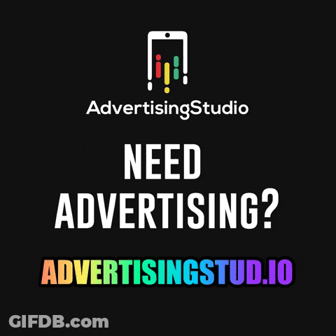 A Sign That Says Advertising Studio Need Advertising GIF