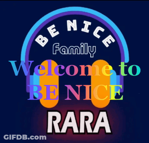 A Sign That Says Be Nice Family Welcome To Be Nice And Rare GIF