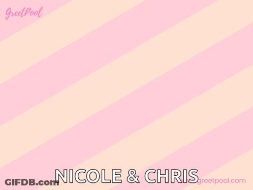 A Sign That Says Big Congrats For Your Little Girl Nicole & Chris GIF