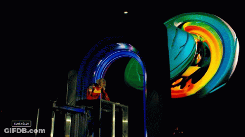 A Sign That Says Cancella On It In A Dark Room GIF