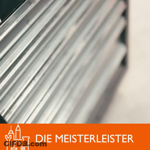 A Sign That Says Die Meisterleister With A Picture Of A Castle On It GIF