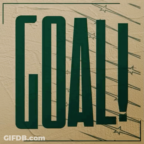 A Sign That Says Goal On It In Red GIF