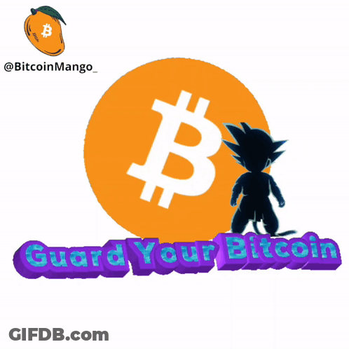 Guard Your Bitcoin Sign With Goku GIF