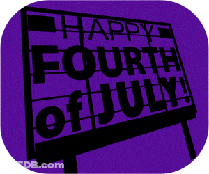A Sign That Says " Happy Fourth Of July " On It GIF