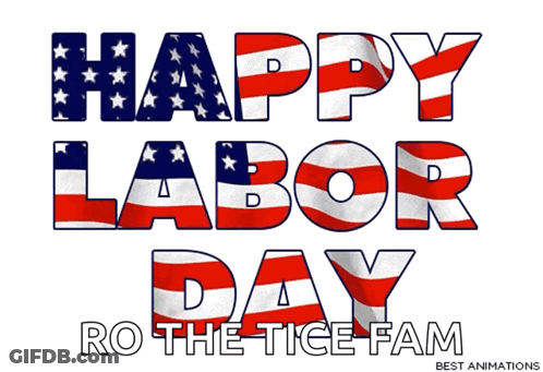 A Sign That Says Happy Labor Day On It GIF
