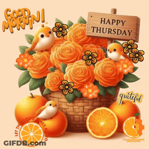 A Sign That Says Happy Thursday On It GIF
