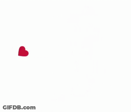 A Sign That Says I Heart You With Hearts Around It GIF