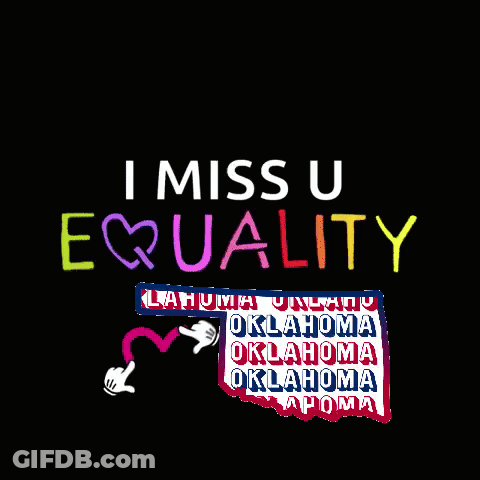 A Sign That Says " I Miss U Equality " On It GIF