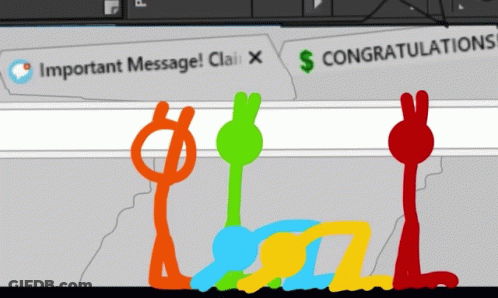 A Sign That Says Important Message And Congratulations GIF