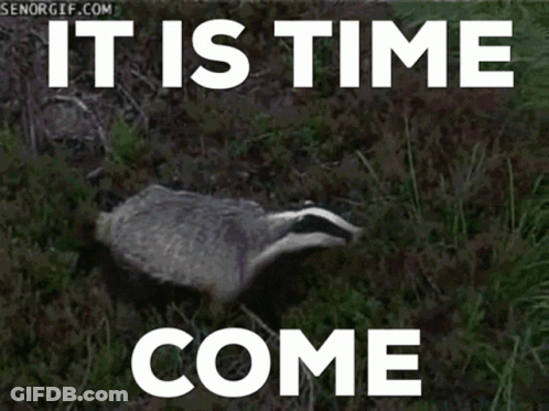 Time Come Sign With Trees Background GIF