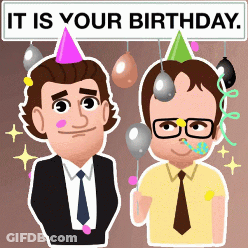 A Sign That Says It Is Your Birthday GIF