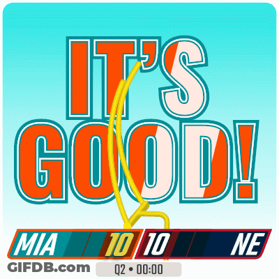 A Sign That Says ' It 'S Good ' On It With A Football GIF