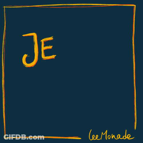 A Sign That Says Je Fais Une Pause In Yellow On A Blue Background GIF
