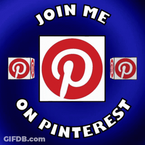 A Sign That Says Join Me On Pinterest With A Pinterest Logo GIF