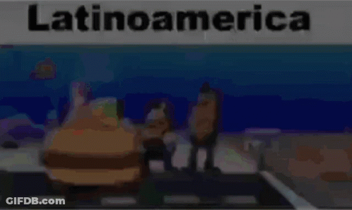 A Sign That Says Latinoamerica With A Picture Of A Car GIF