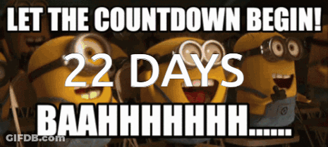 Sign Saying Let The Countdown Begin 22 Days Baaahhhhhhh GIF