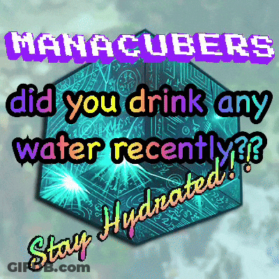 A Sign That Says Manacubers Did You Drink Any Water Recently GIF