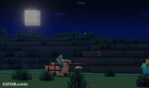 A Sign That Says " Minecraft Live Was Awesome " GIF