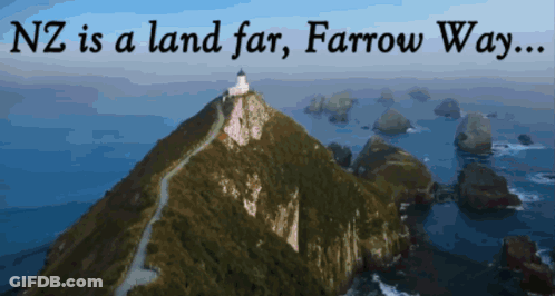 A Sign That Says Nz Is A Land Far GIF