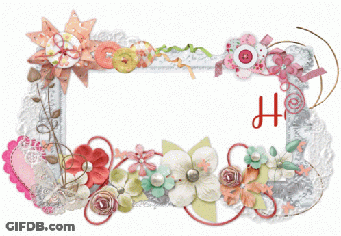 A Sign That Says Oth Birthday Is Surrounded By Flowers And Lace GIF