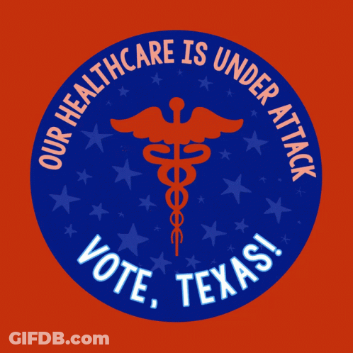A Sign That Says Our Healthcare Is Under Attack GIF