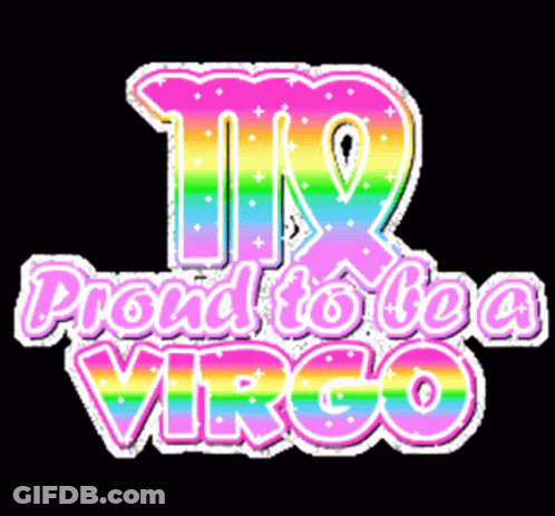 A Sign That Says Proud To Be A Virgo On It GIF