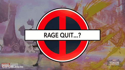 A Sign That Says " Rage Quit " In A Red Circle GIF