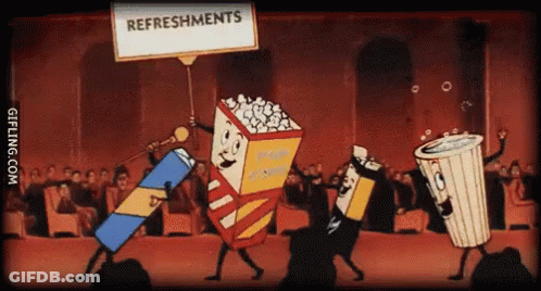 A Sign That Says Refreshments On It GIF