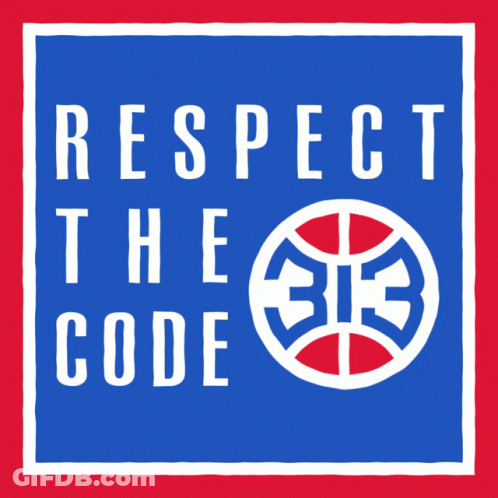 A Sign That Says Respect The Code With A Basketball On It GIF