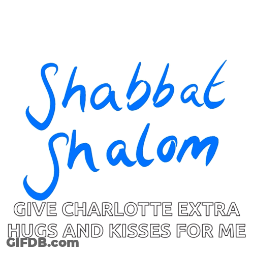 A Sign That Says Shabbat Shalom On It GIF