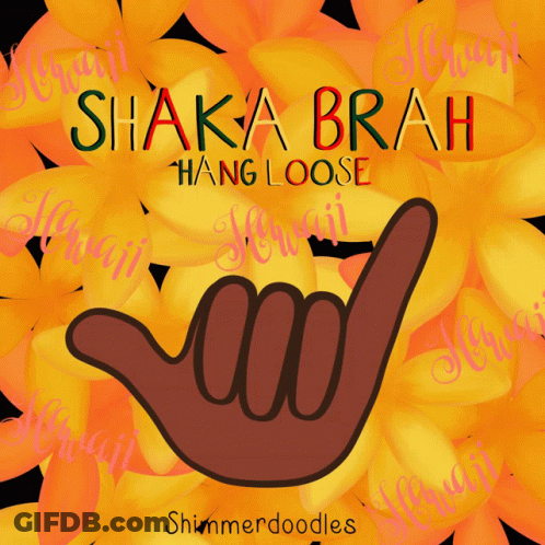 A Sign That Says Shaka Brah Hang Loose GIF