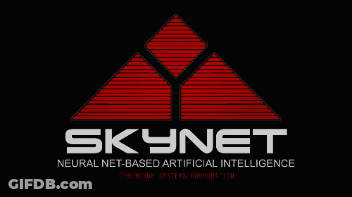 A Sign That Says Skynet Neural Net Based Artificial Intelligence On It GIF