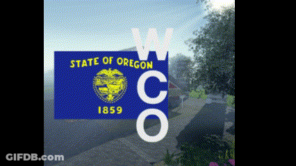 A Sign That Says State Of Oregon 1859 On It GIF