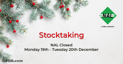 A Sign That Says Stocktaking Nal Closed Monday 19Th And Tuesday 20Th December GIF
