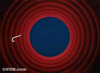 A Sign That Says That 'S All Folks With A Blue Circle In The Middle GIF