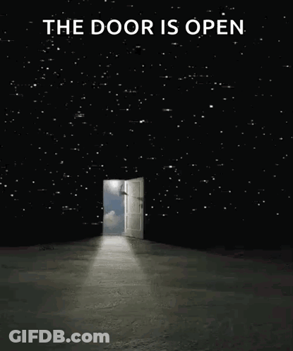 Open Door Sign GIF