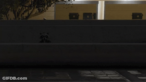 A Sign That Says ' The Trashbandits Are Watching Always Watching ' On It GIF