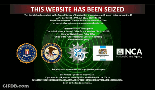 A Sign That Says " This Website Has Been Seized " GIF