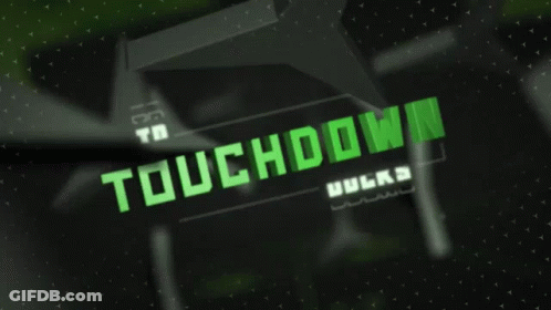 A Sign That Says Touchdown Ducks Ducks On It GIF