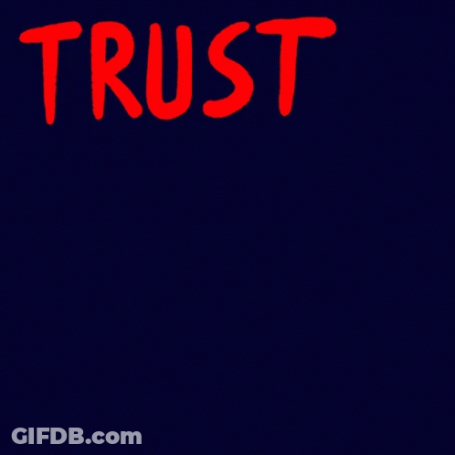 A Sign That Says " Trust The Democratic Process " GIF